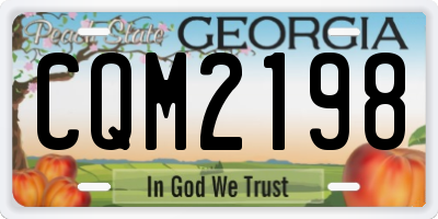 GA license plate CQM2198