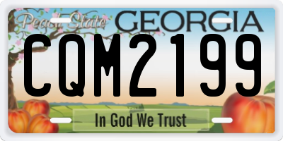 GA license plate CQM2199
