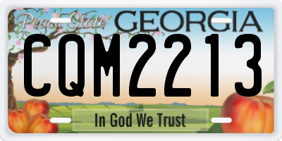 GA license plate CQM2213