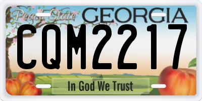 GA license plate CQM2217
