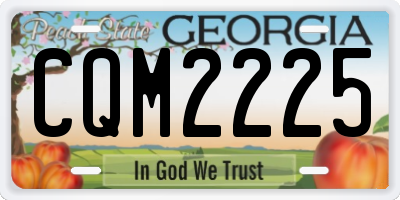 GA license plate CQM2225