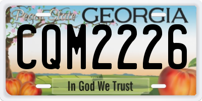 GA license plate CQM2226
