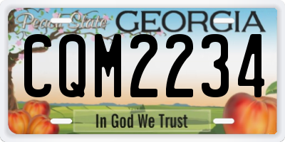 GA license plate CQM2234