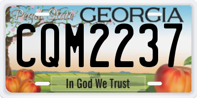 GA license plate CQM2237
