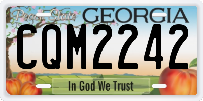 GA license plate CQM2242