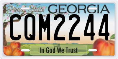 GA license plate CQM2244