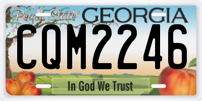 GA license plate CQM2246