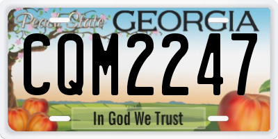 GA license plate CQM2247
