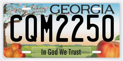 GA license plate CQM2250