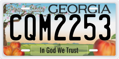 GA license plate CQM2253
