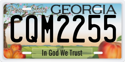 GA license plate CQM2255
