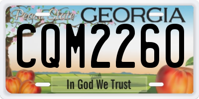 GA license plate CQM2260
