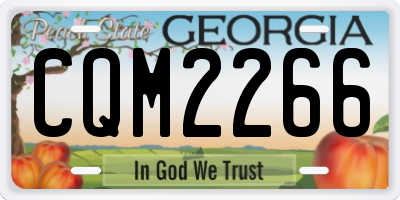 GA license plate CQM2266