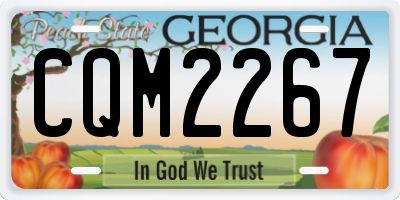GA license plate CQM2267