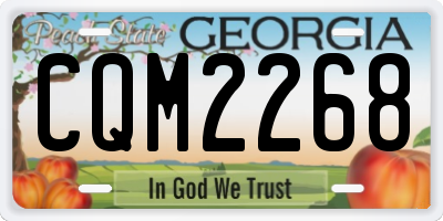 GA license plate CQM2268