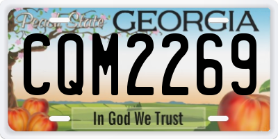 GA license plate CQM2269