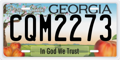 GA license plate CQM2273