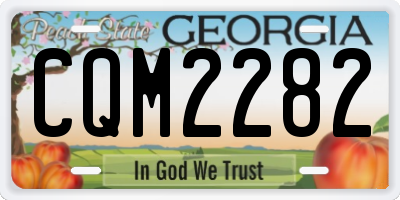 GA license plate CQM2282