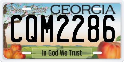 GA license plate CQM2286