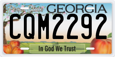 GA license plate CQM2292