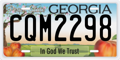 GA license plate CQM2298