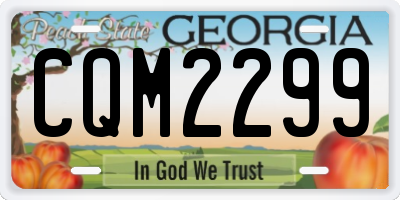 GA license plate CQM2299