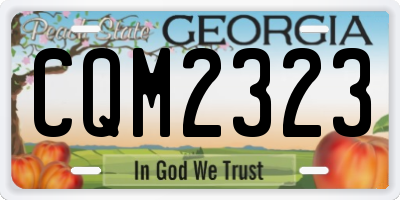 GA license plate CQM2323