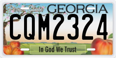 GA license plate CQM2324