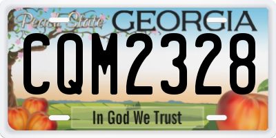 GA license plate CQM2328