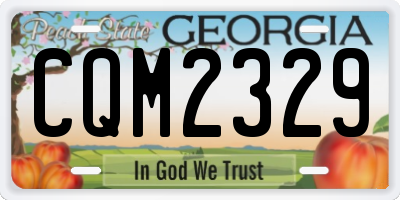 GA license plate CQM2329
