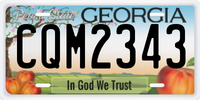 GA license plate CQM2343