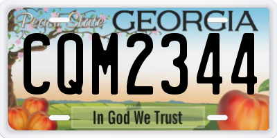 GA license plate CQM2344