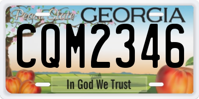 GA license plate CQM2346