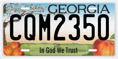 GA license plate CQM2350