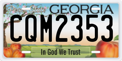 GA license plate CQM2353