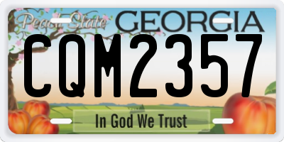 GA license plate CQM2357