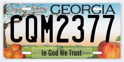 GA license plate CQM2377