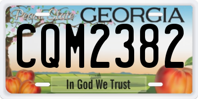 GA license plate CQM2382