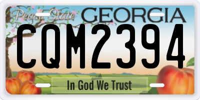 GA license plate CQM2394