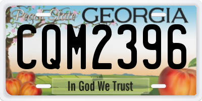 GA license plate CQM2396