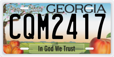 GA license plate CQM2417