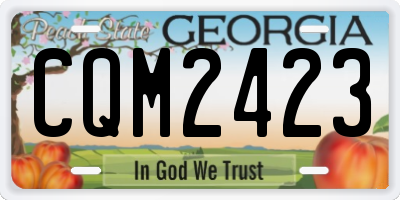 GA license plate CQM2423