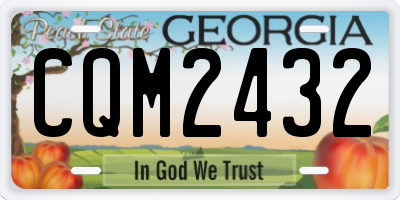 GA license plate CQM2432