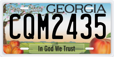 GA license plate CQM2435