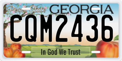 GA license plate CQM2436