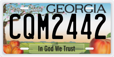 GA license plate CQM2442
