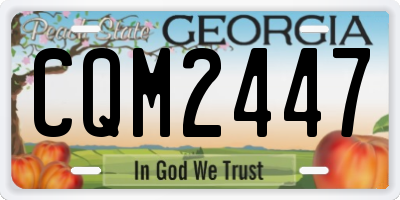 GA license plate CQM2447