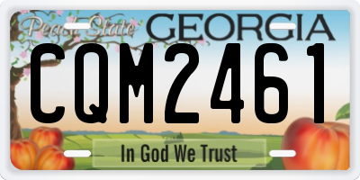 GA license plate CQM2461