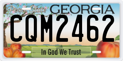 GA license plate CQM2462