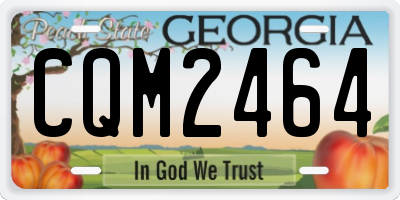 GA license plate CQM2464